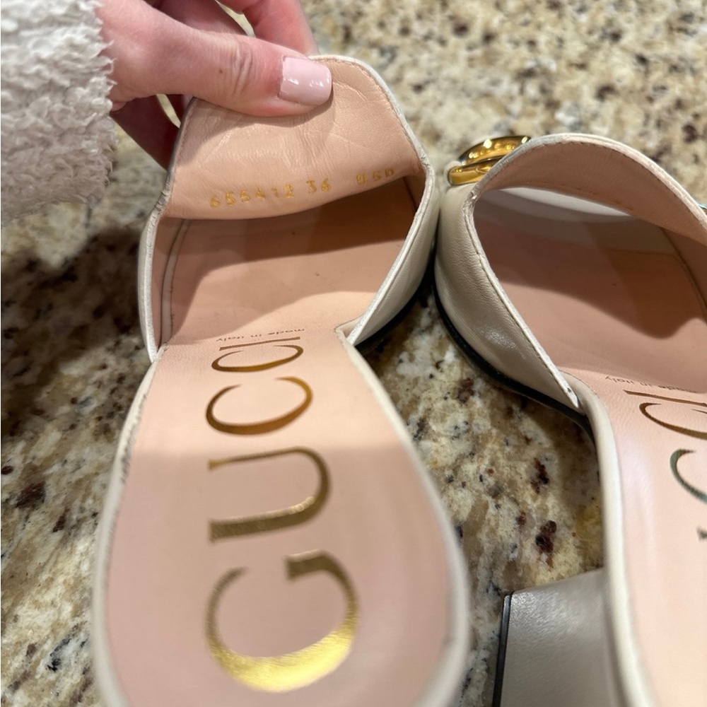 Gucci Horsebit Peep Toe Sandal Slide Block Heel M… - image 8